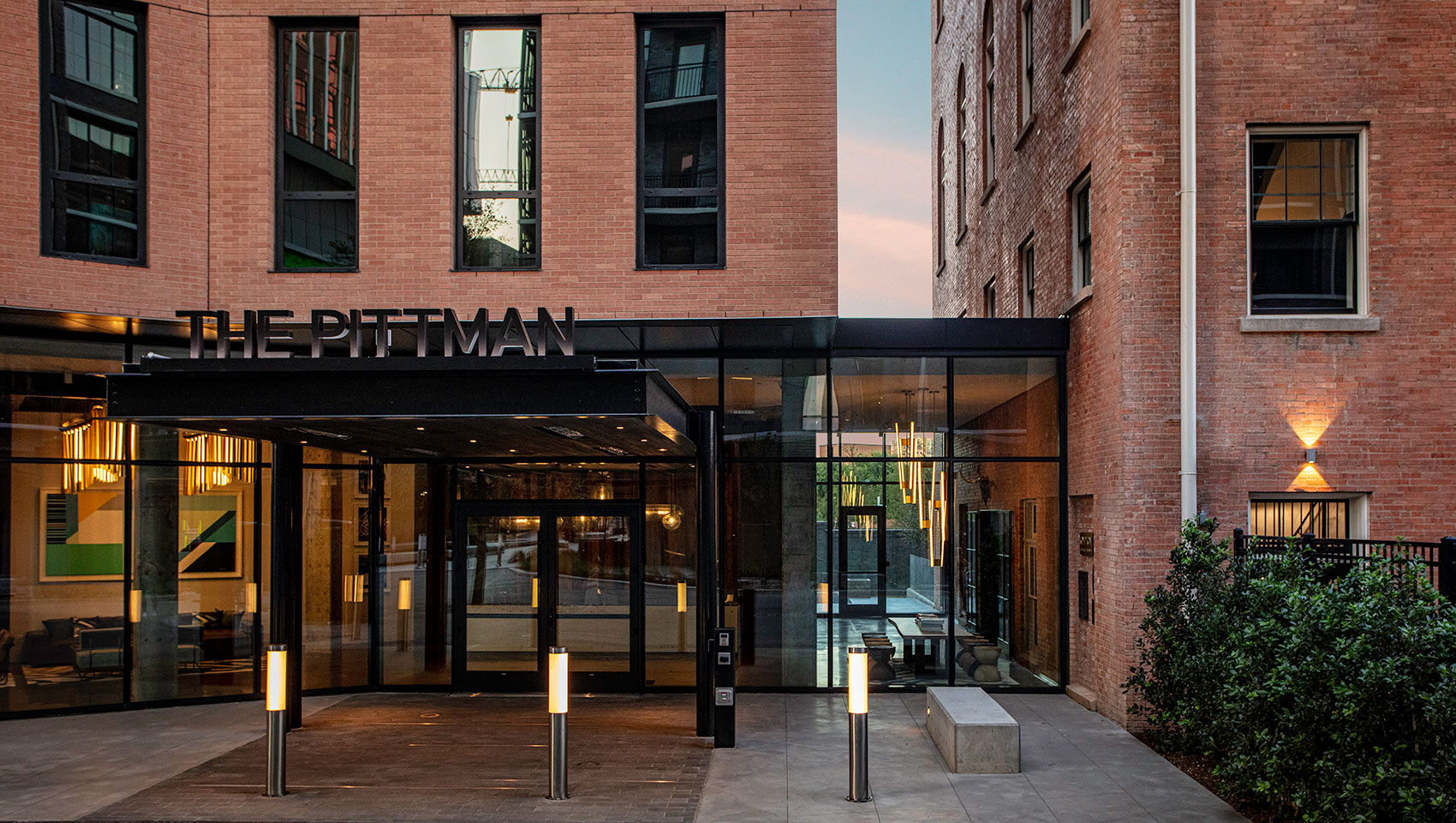 Entrance to Kimpton Pittman Hotel