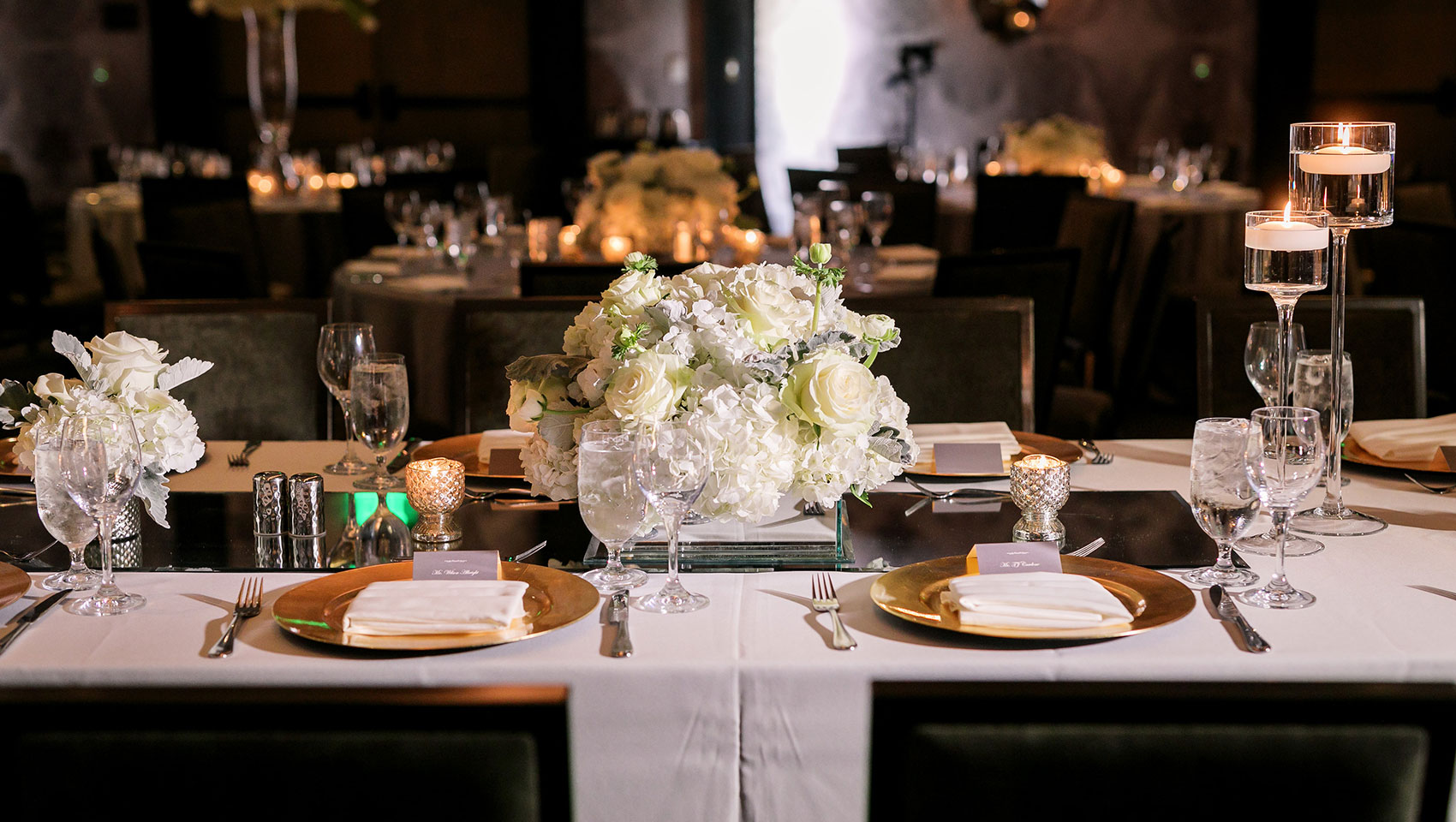 floral tablescape setting for event