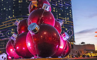 Large red ornament statue