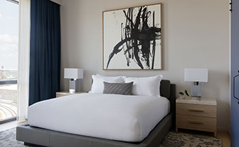 Pittman Suite with King bed and window view